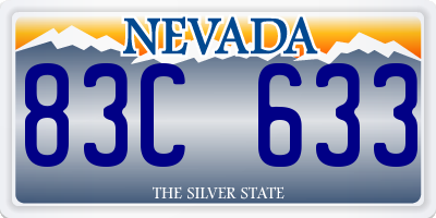 NV license plate 83C633