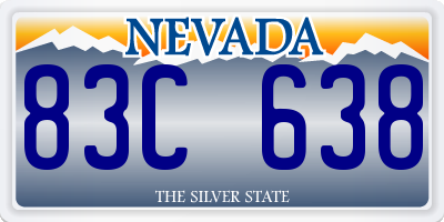 NV license plate 83C638