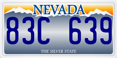 NV license plate 83C639