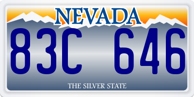 NV license plate 83C646