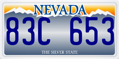 NV license plate 83C653
