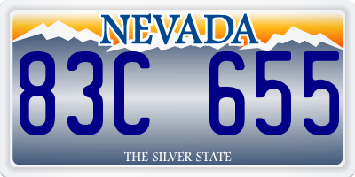 NV license plate 83C655