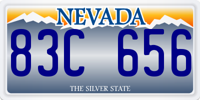 NV license plate 83C656