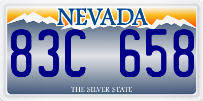 NV license plate 83C658