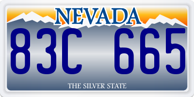 NV license plate 83C665