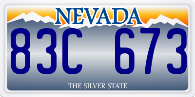 NV license plate 83C673