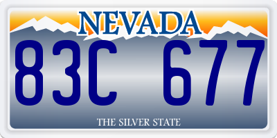 NV license plate 83C677