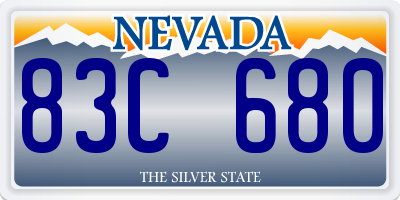 NV license plate 83C680