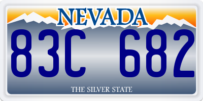 NV license plate 83C682