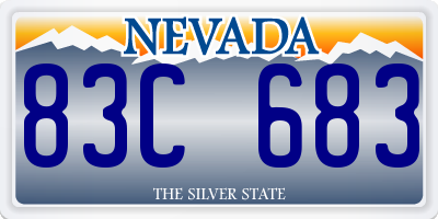 NV license plate 83C683