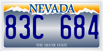 NV license plate 83C684