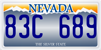 NV license plate 83C689