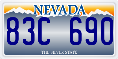 NV license plate 83C690
