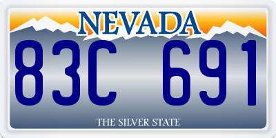 NV license plate 83C691