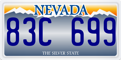 NV license plate 83C699