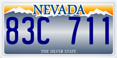 NV license plate 83C711