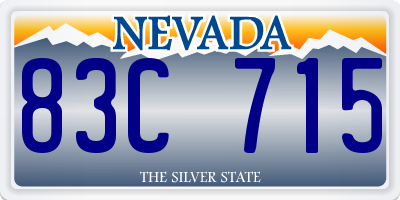 NV license plate 83C715