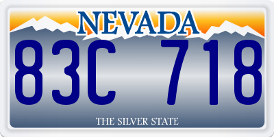 NV license plate 83C718