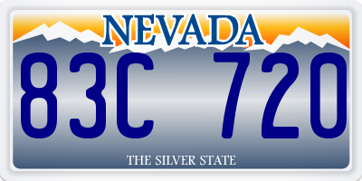 NV license plate 83C720