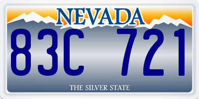 NV license plate 83C721