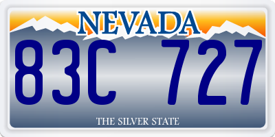 NV license plate 83C727