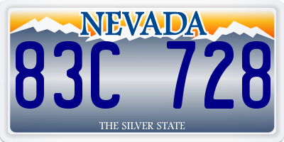 NV license plate 83C728