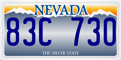 NV license plate 83C730