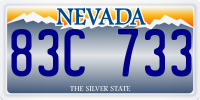 NV license plate 83C733