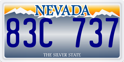 NV license plate 83C737