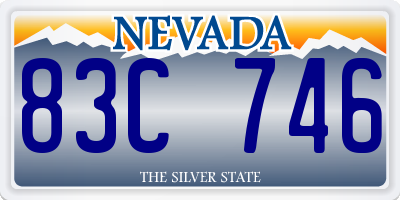 NV license plate 83C746