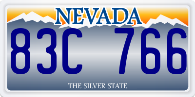 NV license plate 83C766