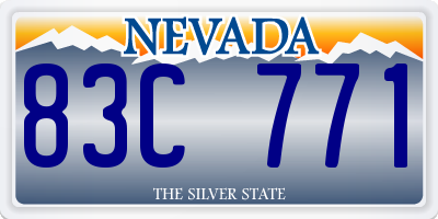 NV license plate 83C771