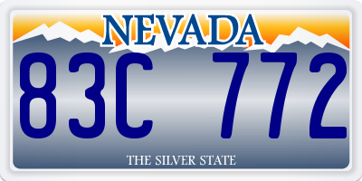 NV license plate 83C772