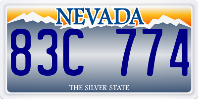 NV license plate 83C774