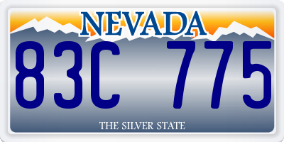 NV license plate 83C775