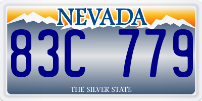 NV license plate 83C779