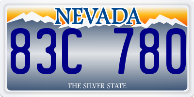 NV license plate 83C780