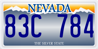NV license plate 83C784