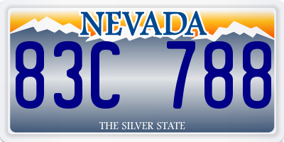 NV license plate 83C788