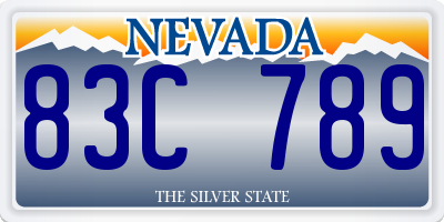 NV license plate 83C789