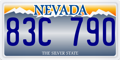 NV license plate 83C790