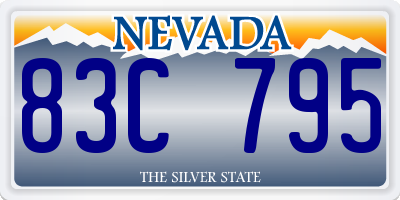 NV license plate 83C795