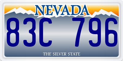 NV license plate 83C796