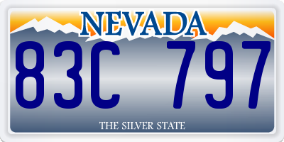 NV license plate 83C797