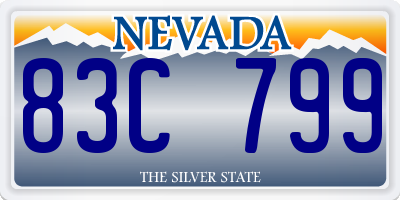 NV license plate 83C799