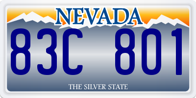 NV license plate 83C801