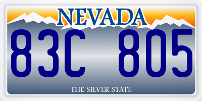 NV license plate 83C805