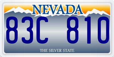 NV license plate 83C810