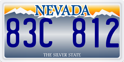 NV license plate 83C812