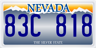 NV license plate 83C818